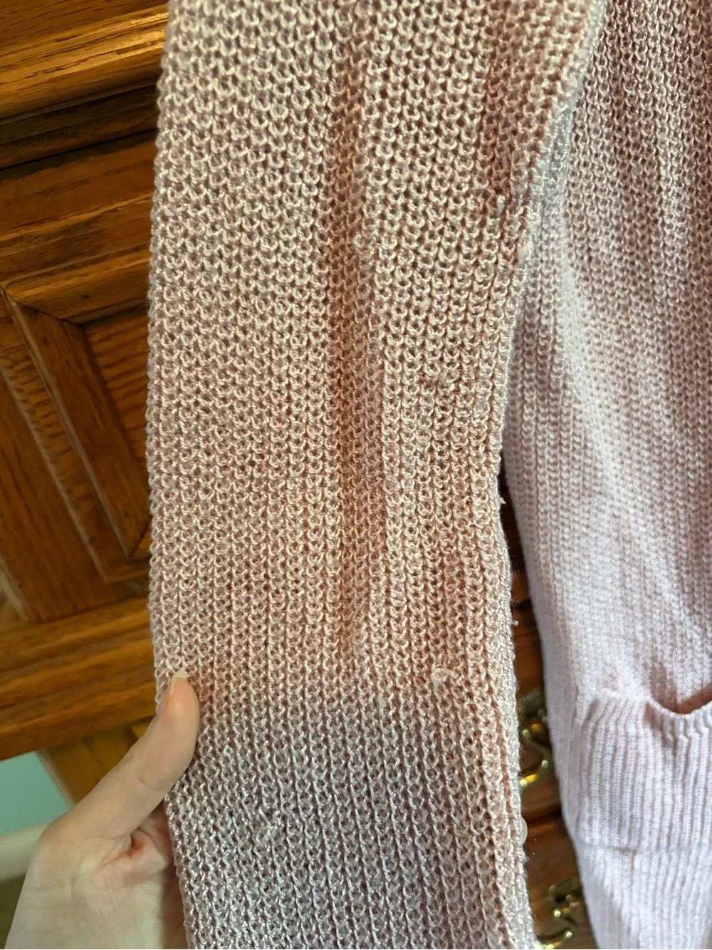 Pink Lily Dusty Rose Open-Front Cardigan